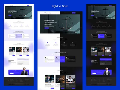 Light and Dark Mode UI figma landing page logo ui user experience design user interface design