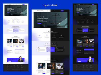 Light and Dark Mode UI figma landing page logo ui user experience design user interface design