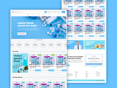 Modern Pharmacy Website ui