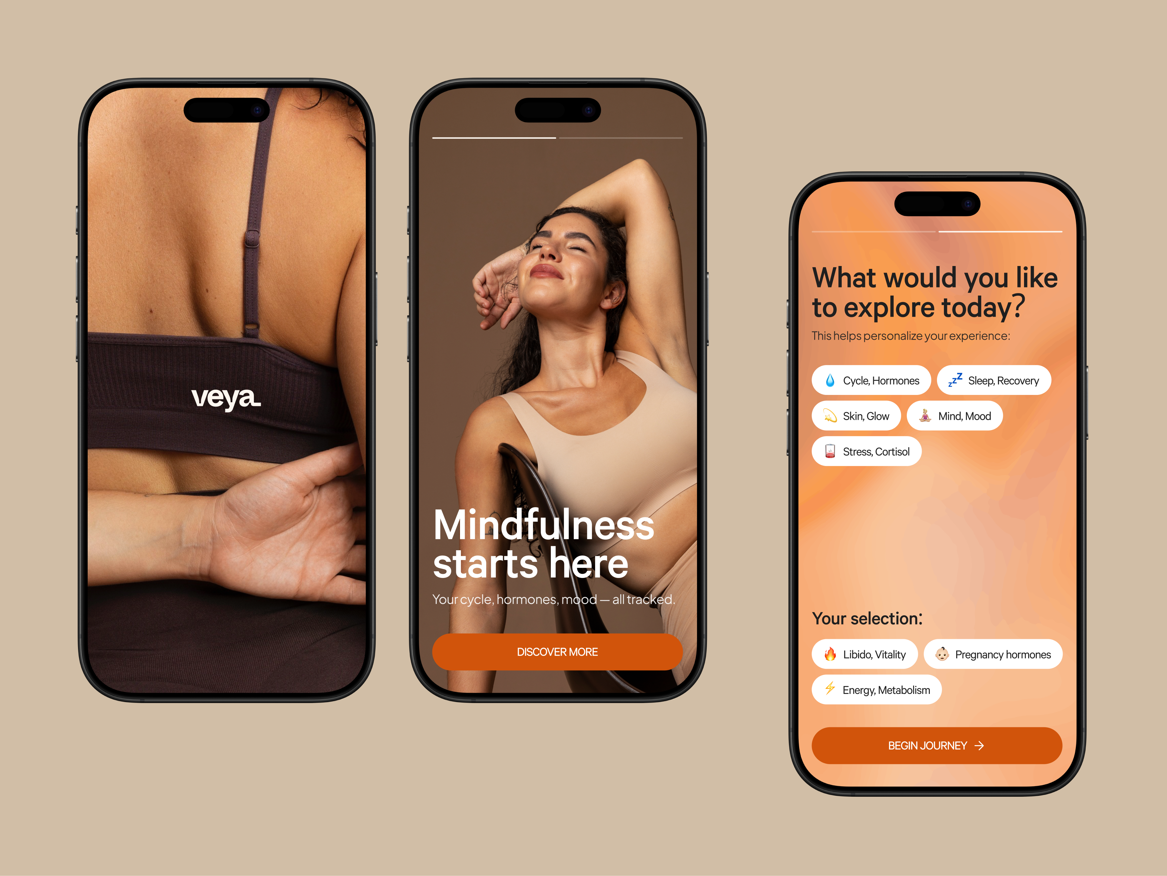Mobile App: Women’s Wellness aesthetic cycle tracker daily wellness female female app health health app mental health mobile mobile app mobile ui pastel period app self care soft ui ui inspiration ux design wellness women health