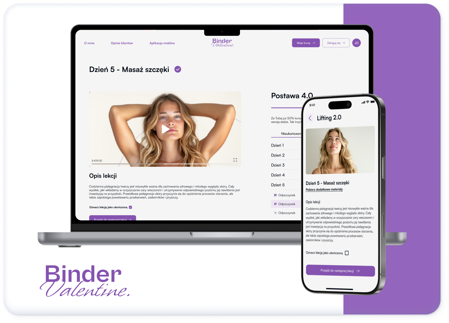 🌿 Binder Valentine: Holistic Beauty App Concept beauty branding care courses healthcare holistic mobile ui ux video web wellbeeing
