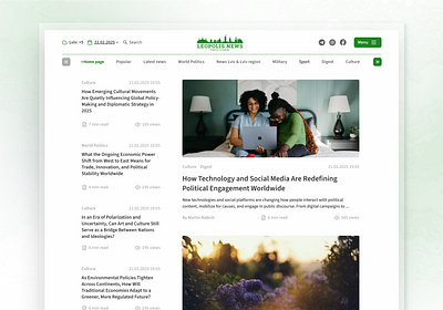 News Website Redesign for Leopolis.News dashboard figma localnews newswebsite redesign styleguide uiux usability uxdesign uxresearch webdesign wordpress
