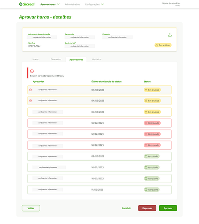 Redesign Timesheet Third-party finance product design redesign ui ux web