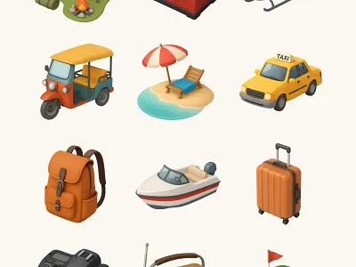 3D isometric icon set, AI generated 3d ai collection graphic design icon illustration isometric pack realistic set