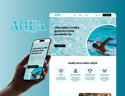 Landing page for swimming club figma graphic design landing page swimming club ui design uiux ux design web design
