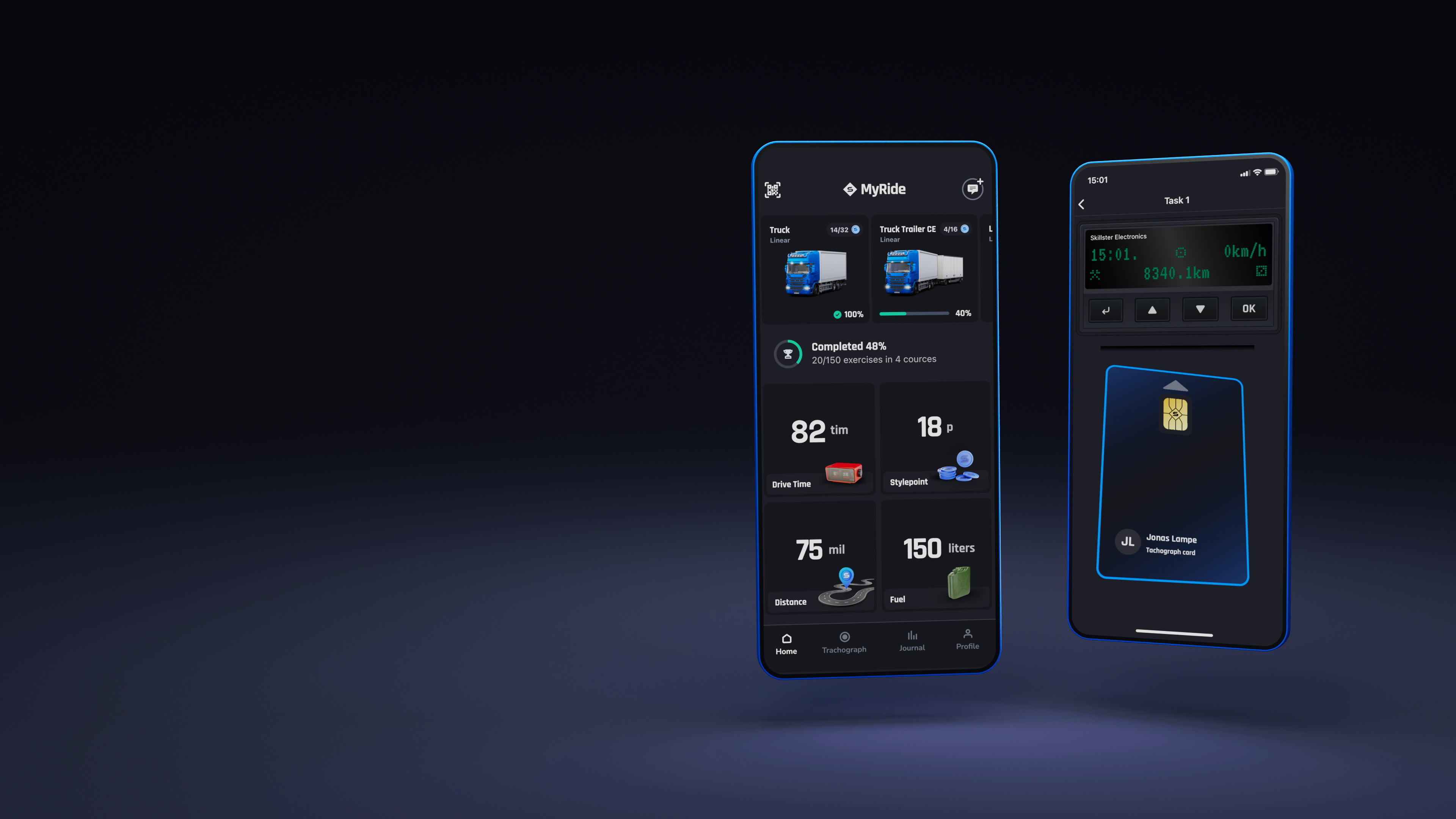 Skillster MyRide App 3d branding graphic design ui