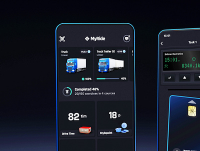 Skillster MyRide App 3d branding graphic design ui