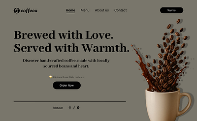 Hero Section – Coffee Shop UI ☕
