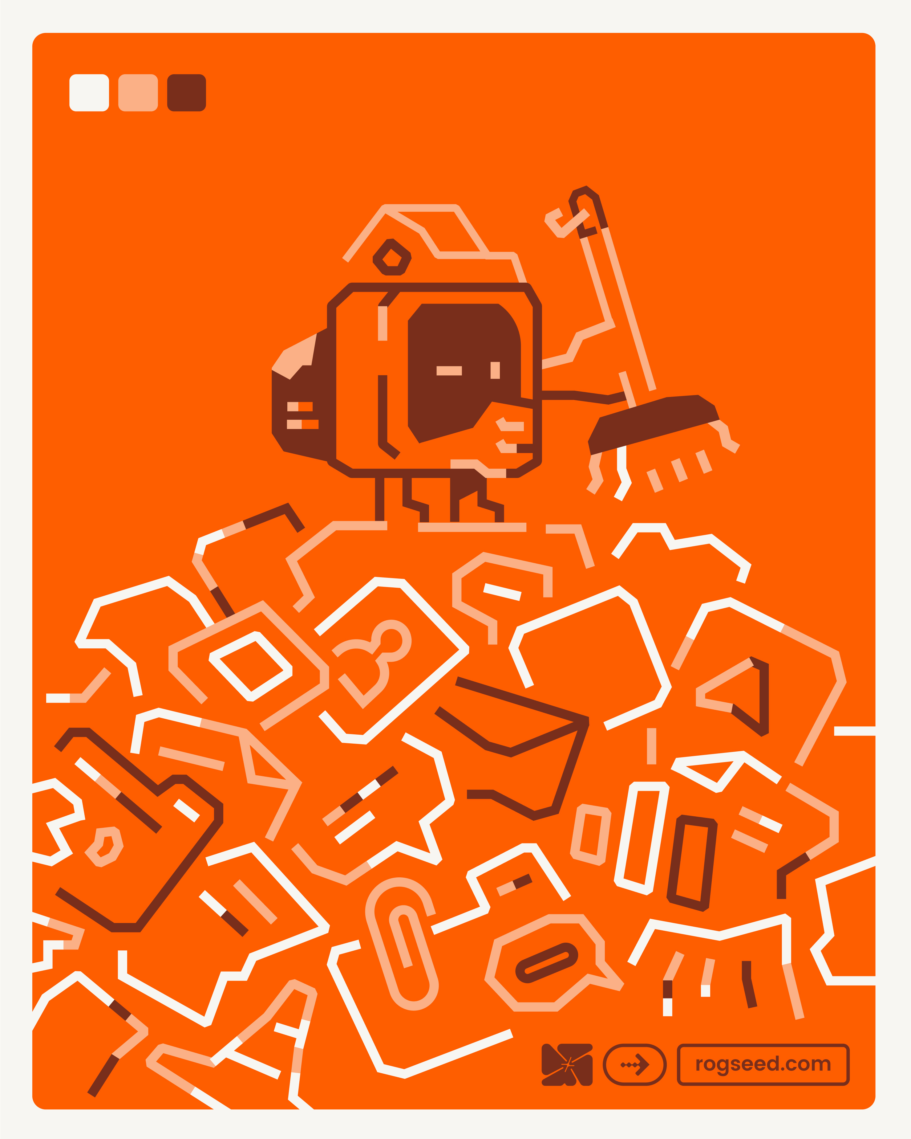 Digital Cleanup Day cleanup computer content day digital editorial event illustration motion graphics orange