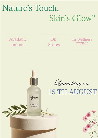 ✨ Nature’s Touch, Skin’s Glow ✨ branding graphic design launch typography vector