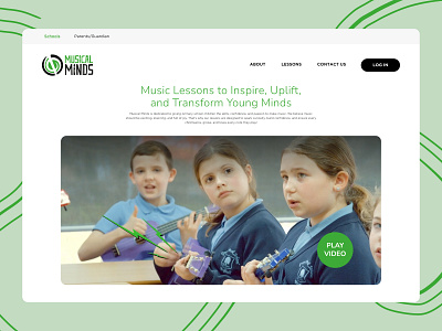 Music Lessons uiux web design website website design