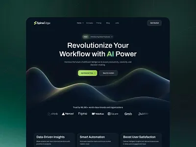 Ai Landing Page ai ai figma ai landing ai landing page ai landing page dark ai landing page design ai landing page ui beautiful landing page gen ai landing page landing page landing page template minimal template for ai ui ui design uidesign ux ux design web design