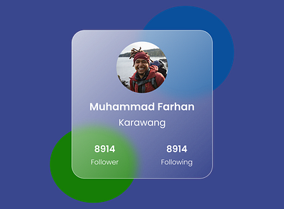 Profil Background Blur Glassmorphims glassmorphims ui ui design