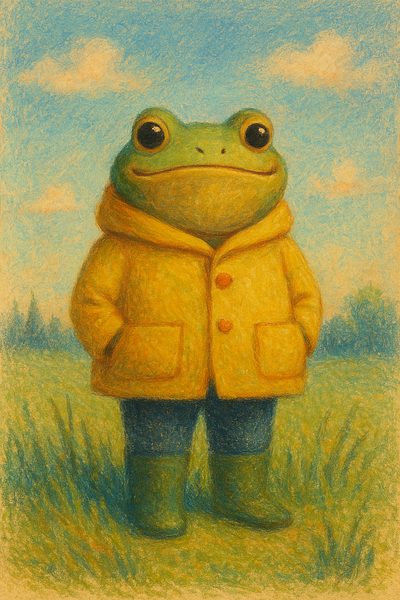 Frog in a Yellow Raincoat