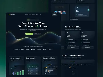 Ai Landing Page UI ai figma ai landing ai landing page ai landing page dark ai landing page design ai landing page ui beautiful landing page design figma gen ai landing page landing page template template for ai ui ui ux ui design uidesign ux design web design