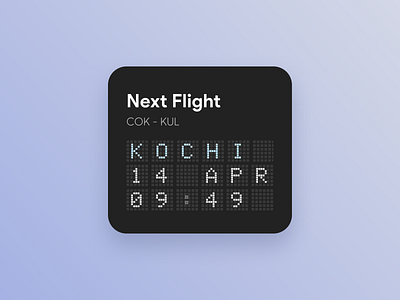 Flight Info air airport clean dailyui design flight kochi minimal simple terminal travel ui ux