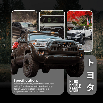 Hilux poster 3d animation branding graphic design logo motion graphics ui
