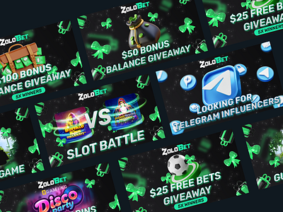 SMM Posts for iGaming branding casino gambling graphic design igaming posters