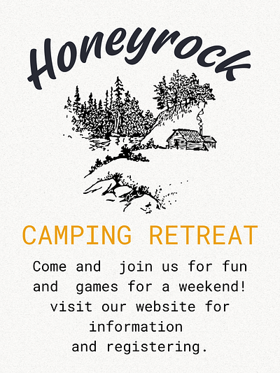 Camp poster branding canva design graphic design