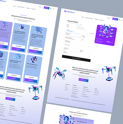 ECyberForce Redesign cyber design figma saas security ui user experience userinterface webdesign