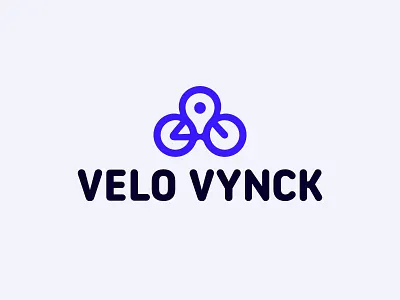 Logo Velo Vynck | Mobile Bike Repair Service a b c d e f g h i j k l m abcd abstract bike bikelogo branding bycicle design locationpin lockup logo lukramon minimal newwork nmopqrstuvwxyz refined repairshop vector velovynck