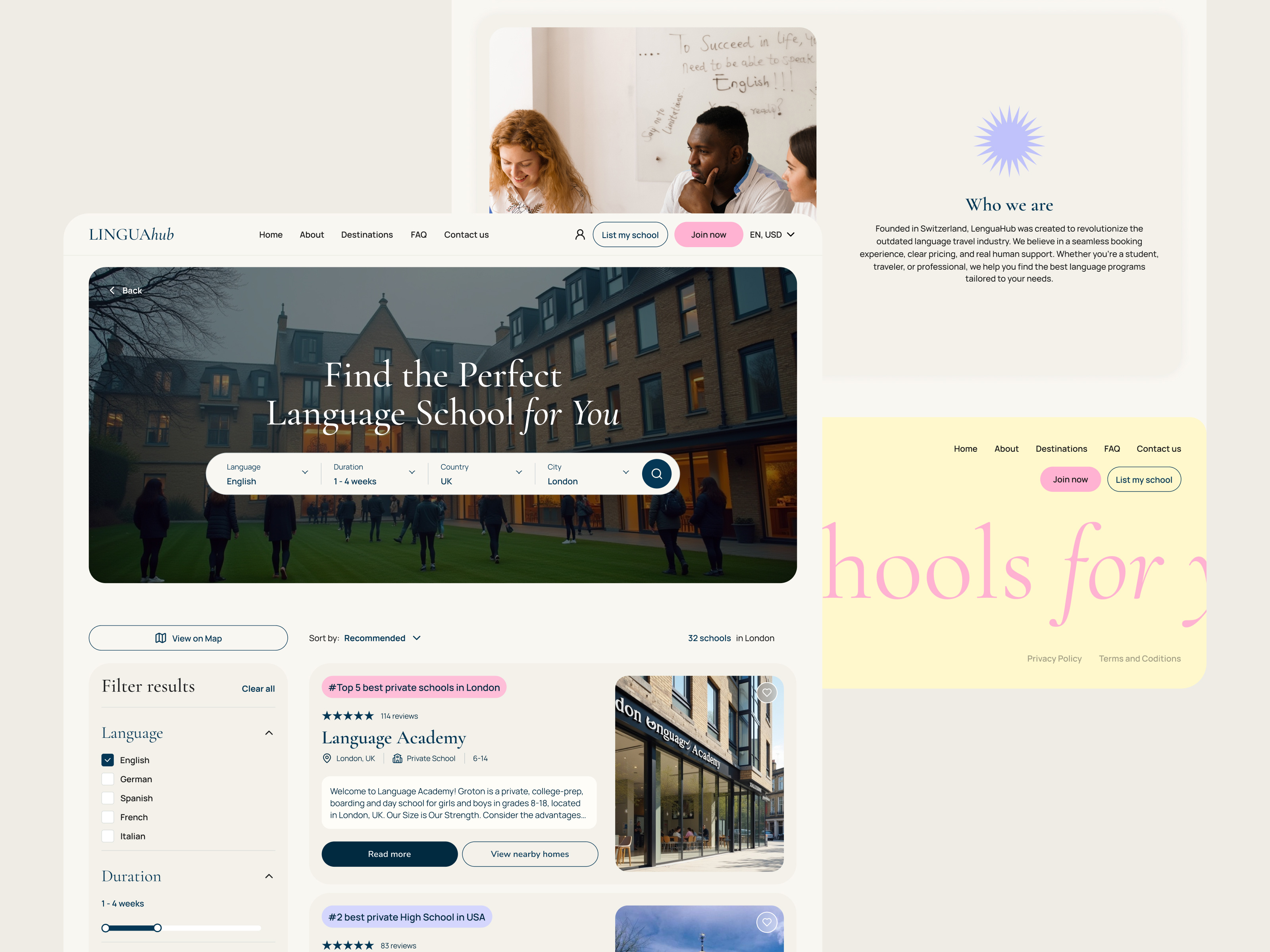 Example of Landing Website Design (UI Only)