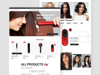 Hair devices eCom website design catalog dyson e com e commerce ecom ecom webite ecommerce website hair hair care hair device hair tools mobile product page shop store styler web web design website