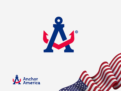 Letter A with Anchor Creative Minimal Logo a letter logo anchor logo letter a anchor logo ship logo