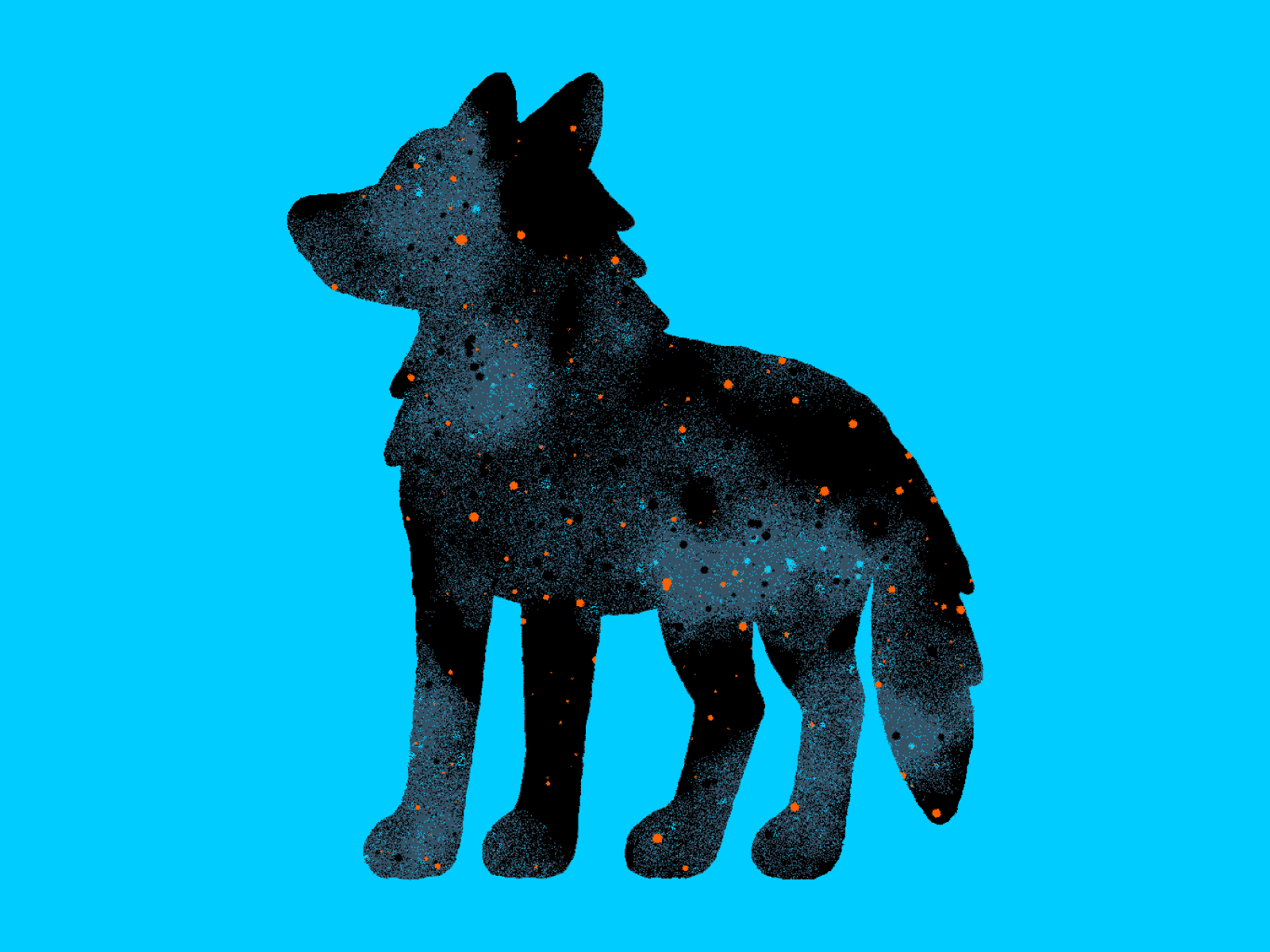 Wolf animal illustration texture wolf