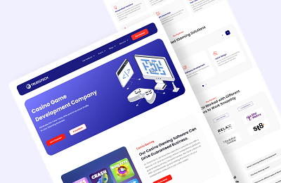 Casino Game Website – UI/UX Design casinodesign design agency development website dribbbleshots landing design marketing agency software developer uiux