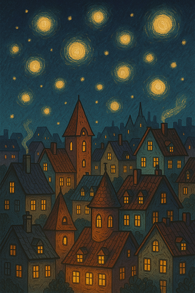 A magical city evening with lights city magiccity nightcity