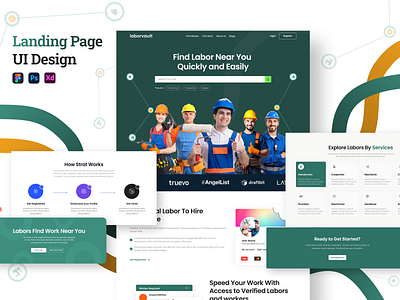 LaborVault – Landing Page UI Design figma landing mockup ui ux website
