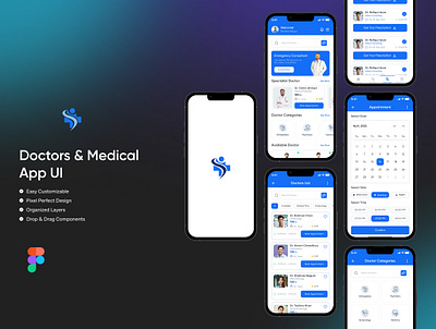 Doctors & Medical Consultation App app app design application clinic design doctor medical doctors doctors app doctorsmedical helath medical mobile app ui ui design uiux design ux ux design