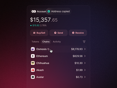 Junction chains accounts app chain copy crypto dapp defi design exchange junction multiaccounts multichain panel portfolio product snackbar swap toast ui web3