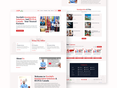 IELTS and Immigration Service Website branding graphic design ui