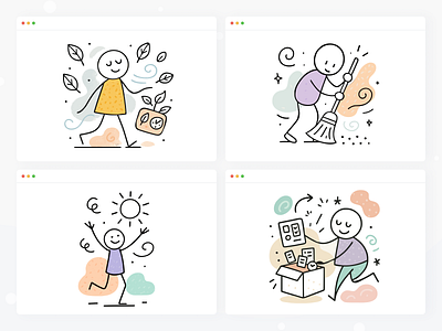 Time Tracking UI Illustrations – Clean & Friendly #9 calendar clock deadline efficiency focus interval log management overview productivity reminder routine schedule session task time timeline timer tracking workflow