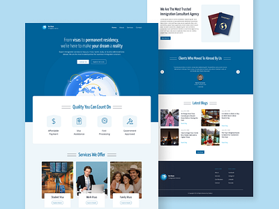Immigration Service Website ui