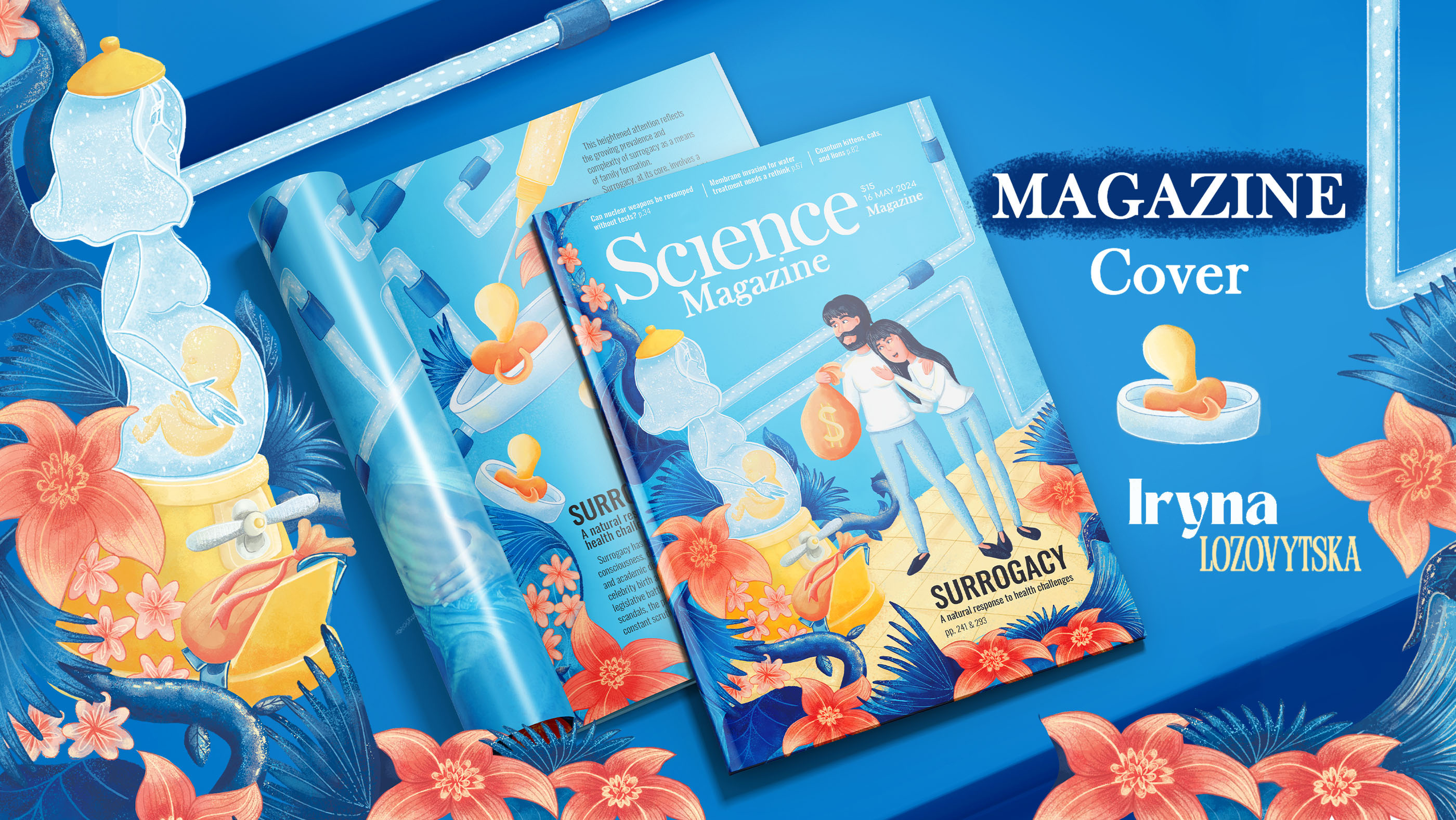 Magazine Cover Illustration 2d art cartoon cover creative design editorial illustration magazine people photoshop science