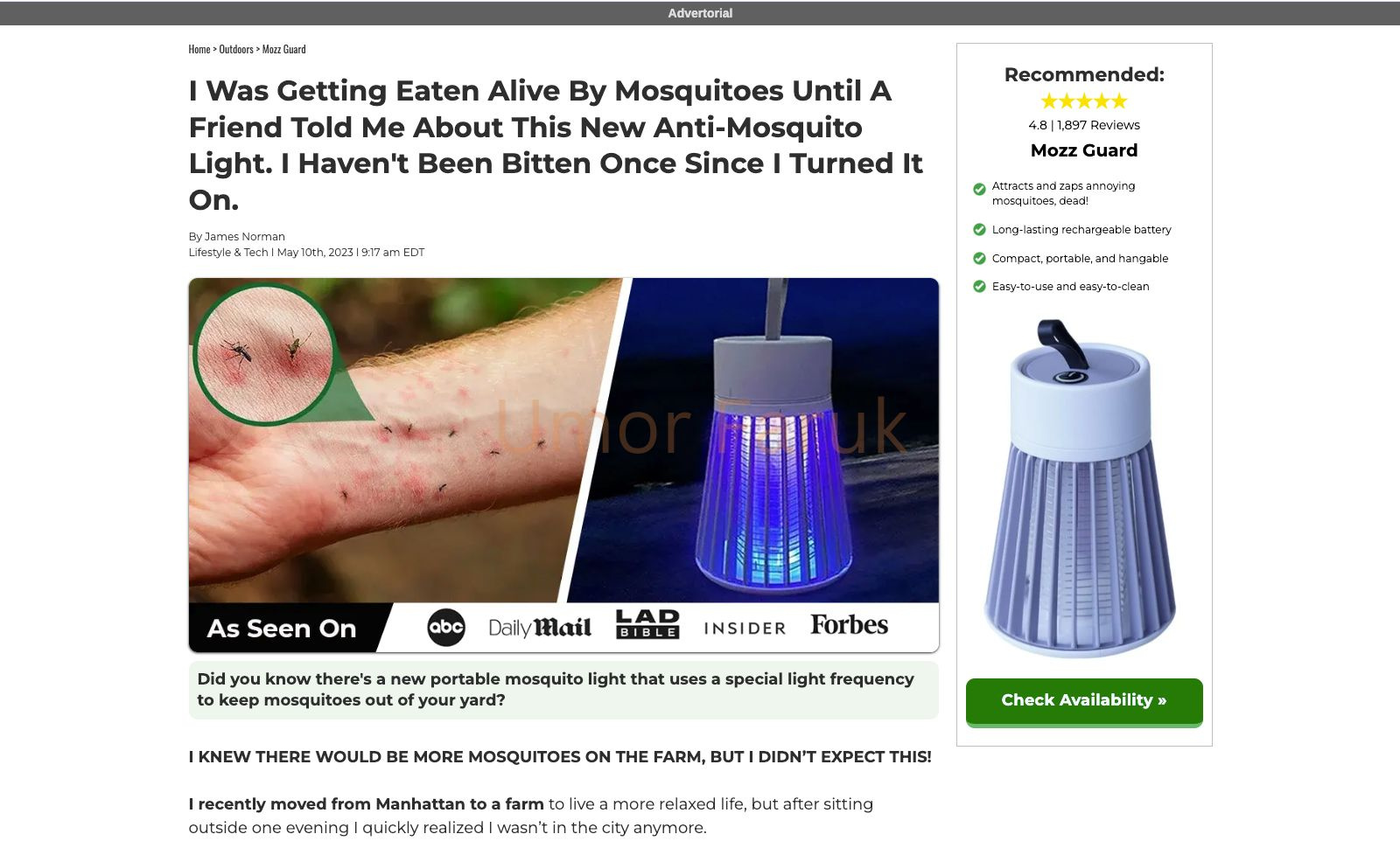 Example of Replicate Advertorial/Listicle Pages