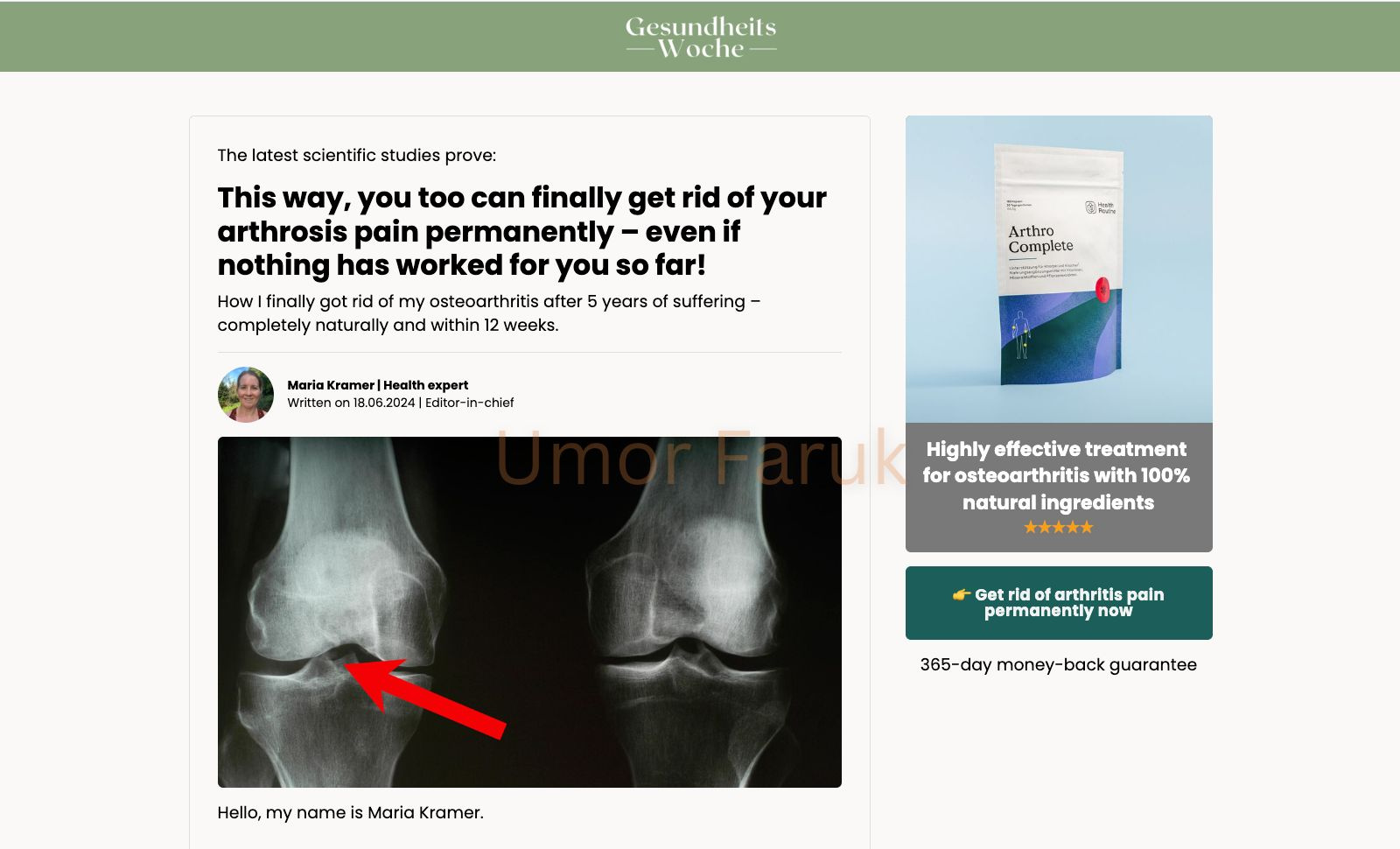 Example of Replicate Advertorial/Listicle Pages