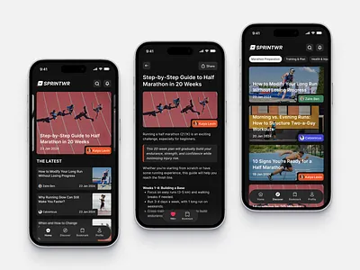 Workout Mobile App app cards clean dark design fireart running sport tracking traning ui ux