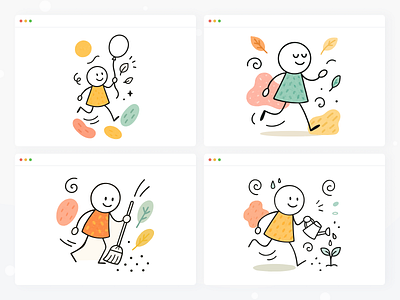 Time Tracking UI Illustrations – Clean & Friendly #10 calendar clock deadline efficiency focus interval log management overview productivity reminder routine schedule session task time timeline timer tracking workflow