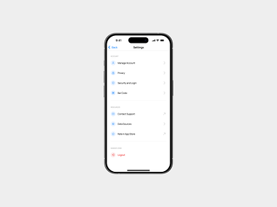 Settings page daily ui design mobile settings ui