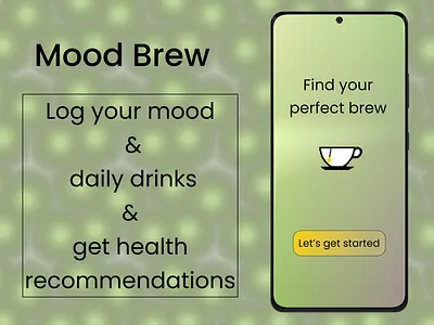 Mood Brew, AI powered app ai animation branding health landing page logo ui ux