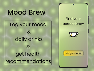 Mood Brew, AI powered app ai animation branding health landing page logo ui ux