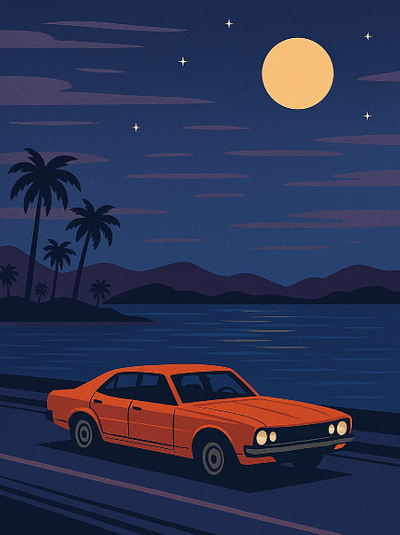 Night drive along the coast ai cardrive miami night nightdriver nightmiami