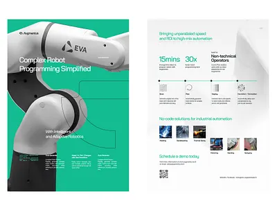 Augmentus / Brand Identity / Robotics automation brand designer brand development brand identity branding hand logo manipulation programming robotic saas software startup tech visual identity