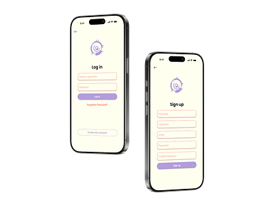 App UI Login Page - Signup Page app design interface login product design signup ui uiux