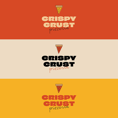 Crispy Crust Pizzeria brand identity branding design graphic design logo typography visual design
