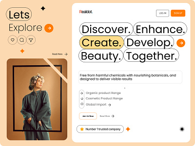 Beauty Website/concept beauty website design clean clean website cosmetic landing page cosmetic website creative creative website design design 2020 minimal mobile app mobile ui modern website saas website ui